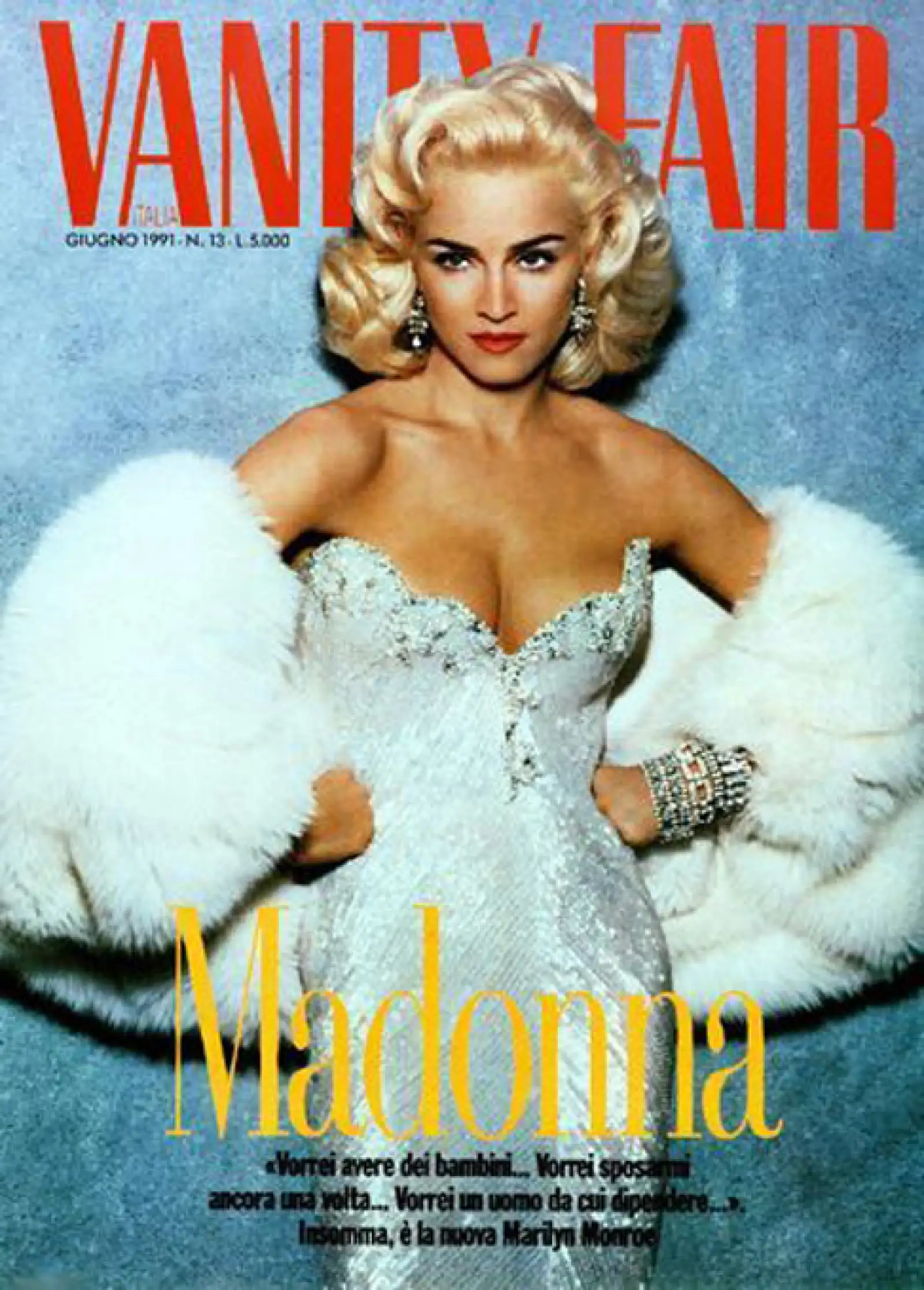 Un ícono representando a otro ícono: Madonna en la portada de Vanity Fair en 1991.