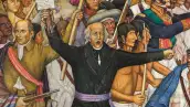Fragmento de "El retablo de la Independencia", mural de Juan O'Gorman, 1960, México. La pieza original está en el Museo Nacional de Historia, en el Castillo de Chapultepec.