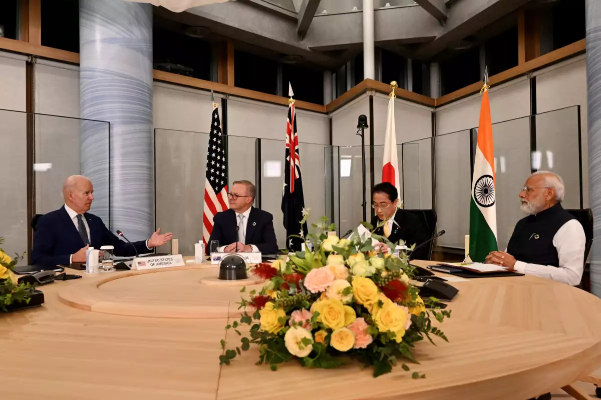 El presidente de los Estados Unidos, Joe Biden, participa en una reunión de líderes de Quad con el primer ministro Fumio Kishida de Japón, el primer ministro Narendra Modi de la India y el primer ministro Anthony Albanese de Australia, el 20 de mayo de 2023, en Hiroshima, Japón.