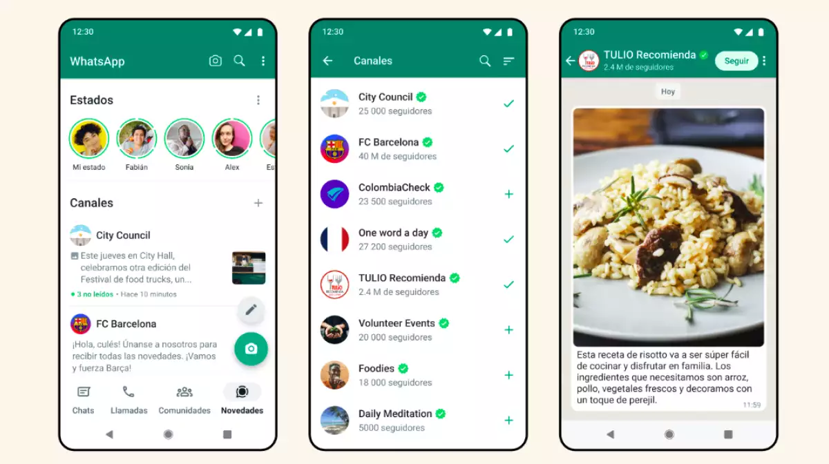 Cómo activar los canales de WhatsApp