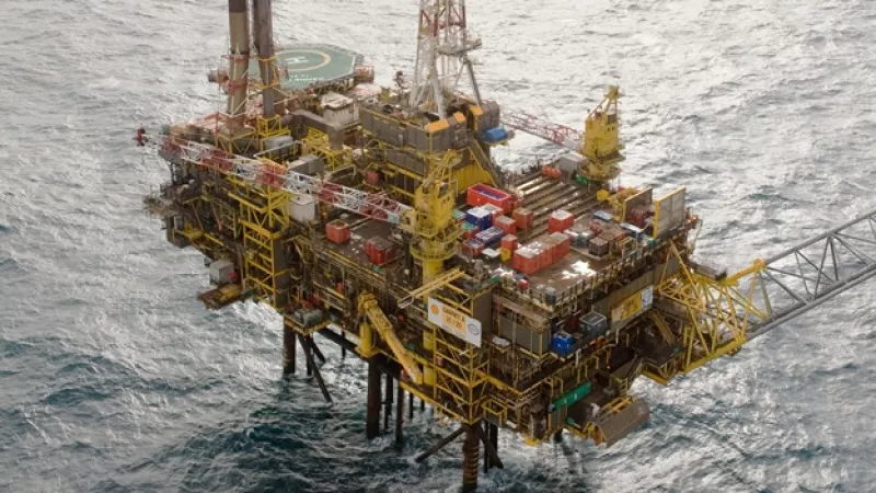 plataforma de petroleo en el mar del norte