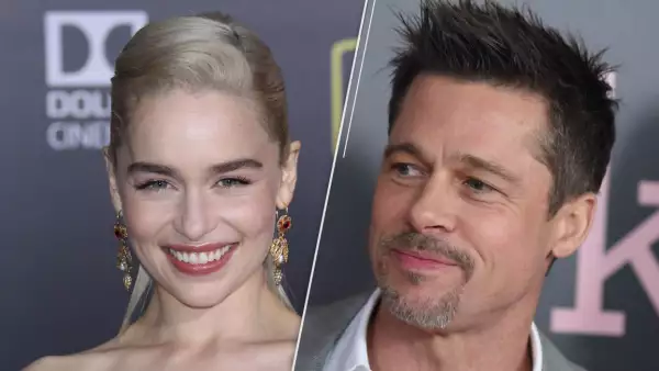 Emilia Clarke y Brad Pitt