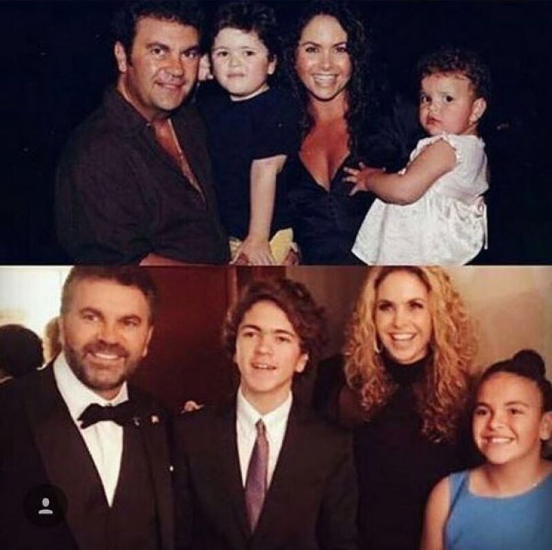 La actriz mexicana posteó un comparativo que deja a la vista cuánto han crecido sus hijos en pocos años.
