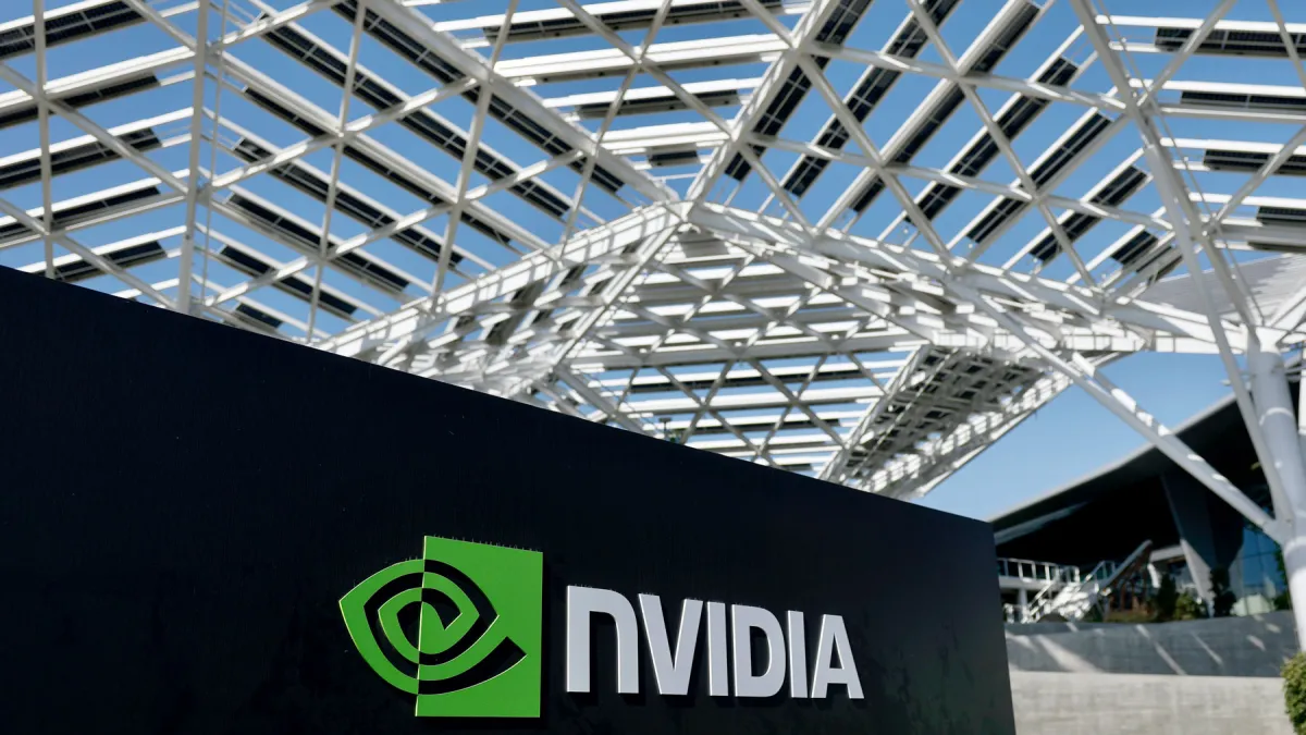 Vista general de la entrada a las oficinas de Nvidia en Santa Clara, California.