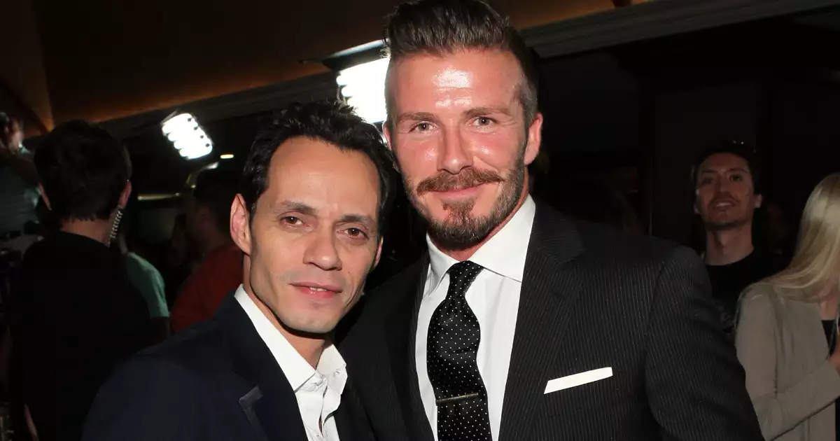 David Beckham y Marc Anthony