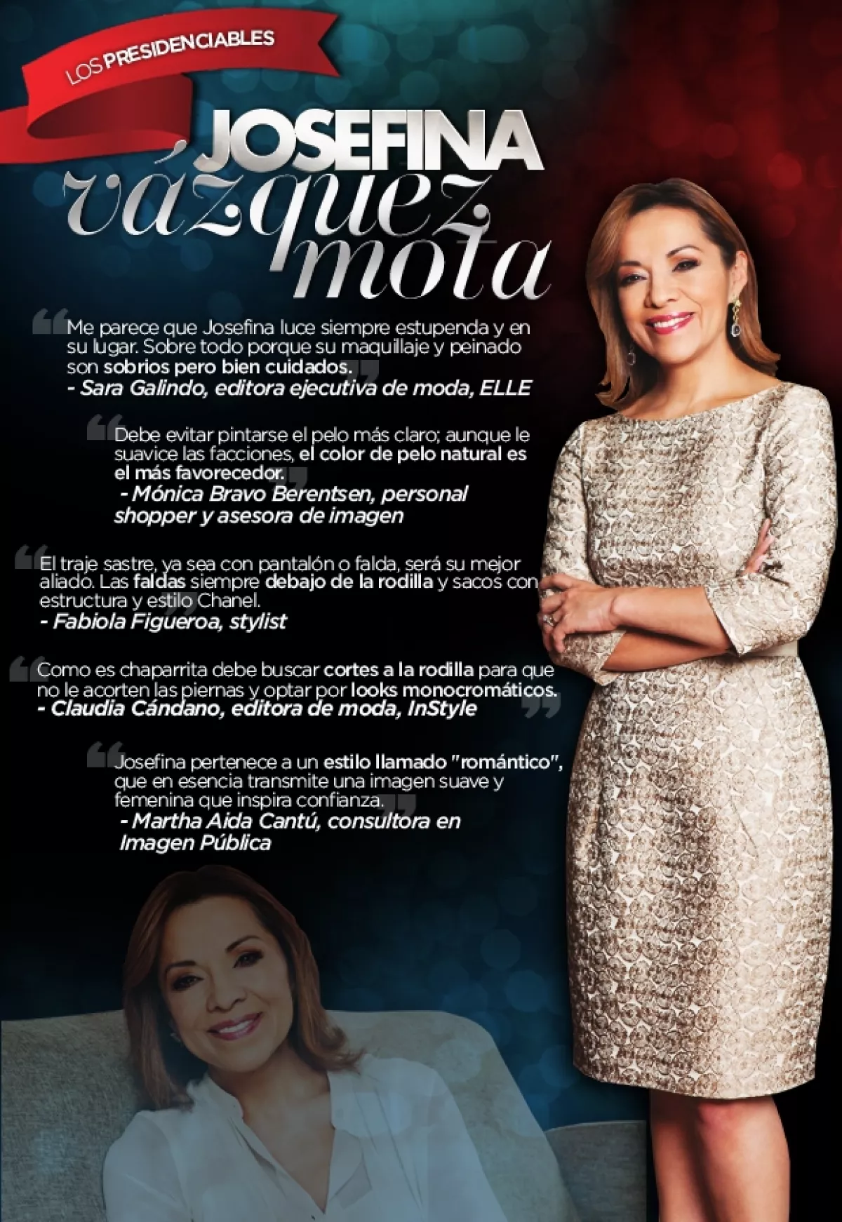 `Romántico´ es como dos de nuestras expertas categorizan el look de Josefina.
