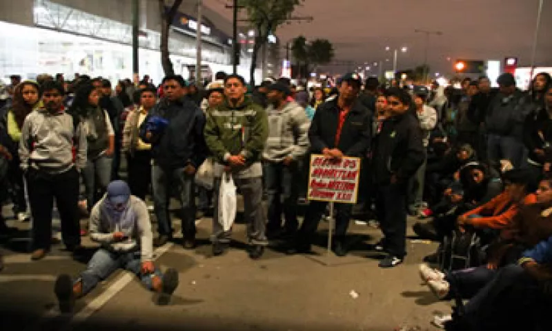 Integrantes de la Coordinadora protestan por la reforma educativa. (Foto: Cuartoscuro)