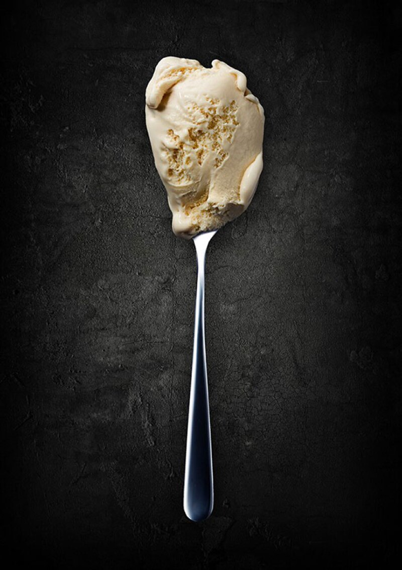 El sabor vainilla ha sido el elegido para este helado.