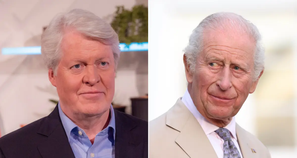 Charles Spencer, hermano de la princesa Diana, y el rey Carlos III