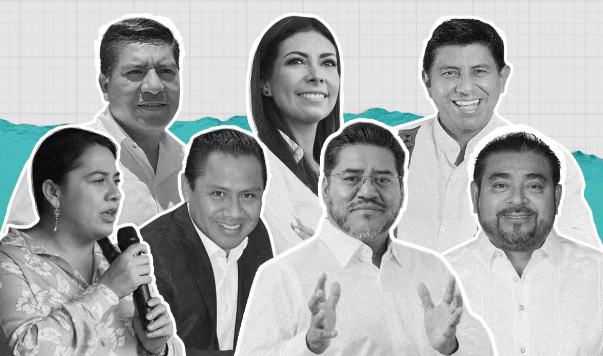 Ellos son los cinco candidatos a la gubernatura de Oaxaca en las elecciones 2022: dos mujeres y tres hombres. 