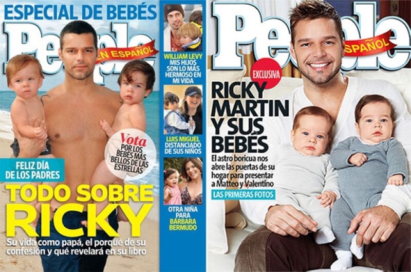 El cantante presentó a sus pequeños en 2008.