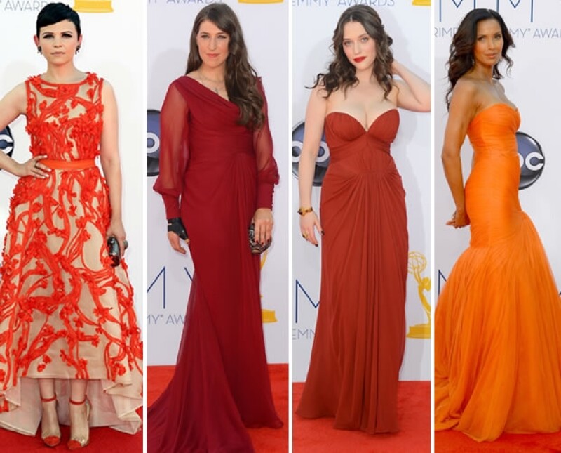 Amarillos, azules y grises en distintas tonalidades dominaron la alfombra roja de los premios más esperados de la televisión. Checa qué famosa usó qué.