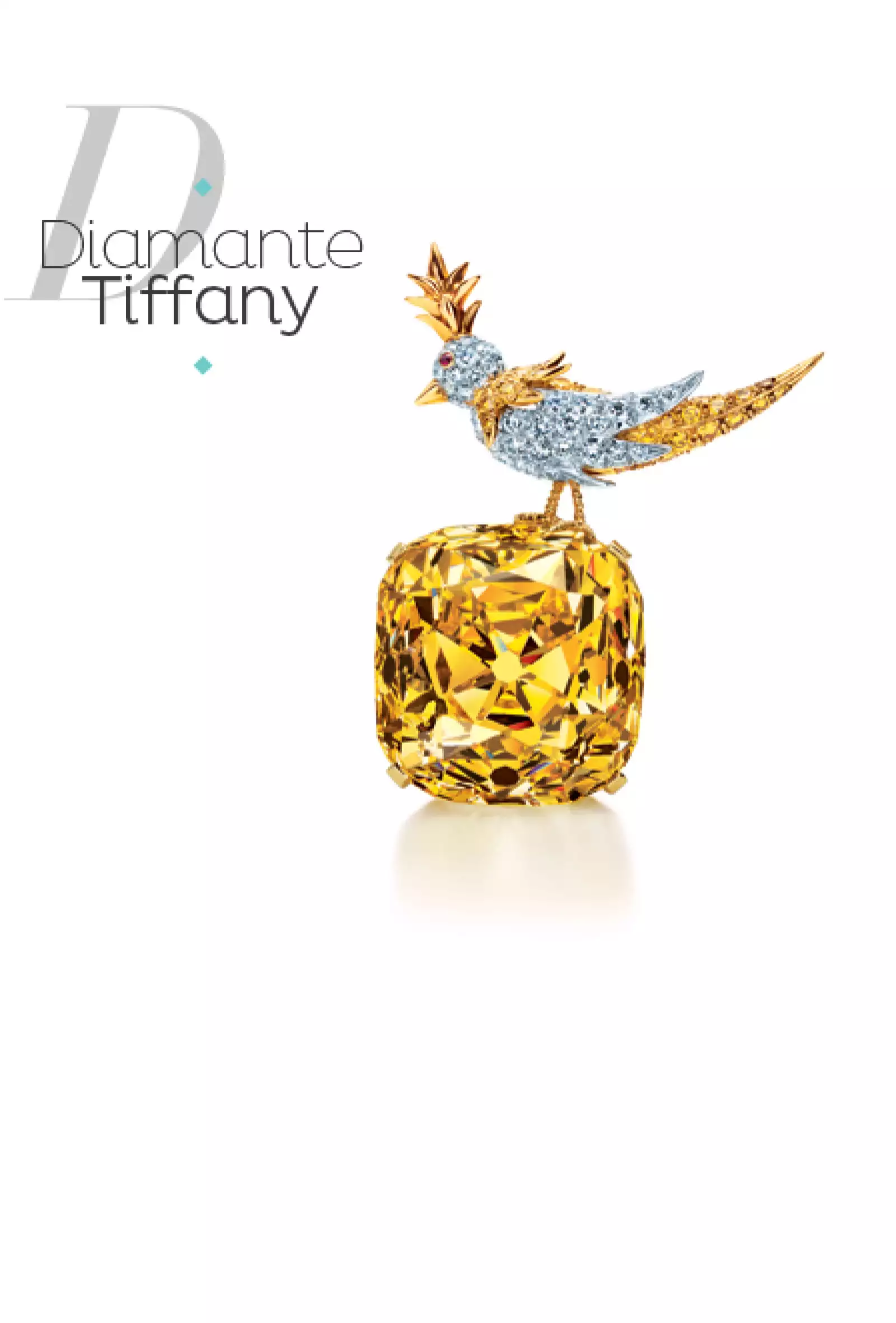 Descubierto en las minas de diamantes de Kimberley en Sudáfrica (1877) la piedra en bruto, de 287.42 quilates, fue adquirida por el fundador de la marca, Charles Lewis Tiffany, lo que consolidó su reputación como el rey de los diamantes y convirtió a su empresa en la autoridad mundial en materia de diamantes.