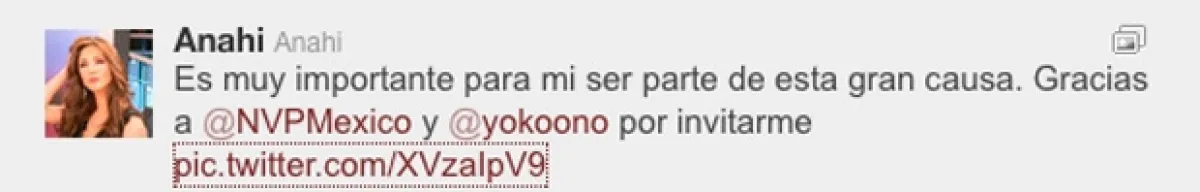 Anahí se dijo muy honrrada de haber sido elegida para participar en esta fundación.