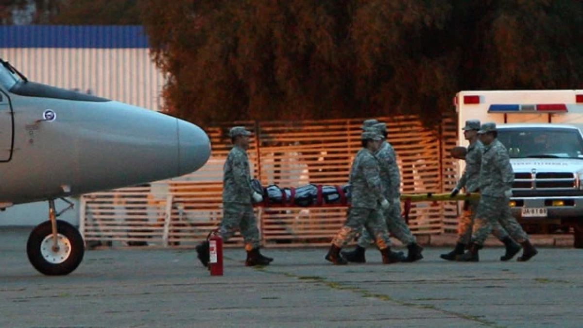 Cuerpos accidente aéreo