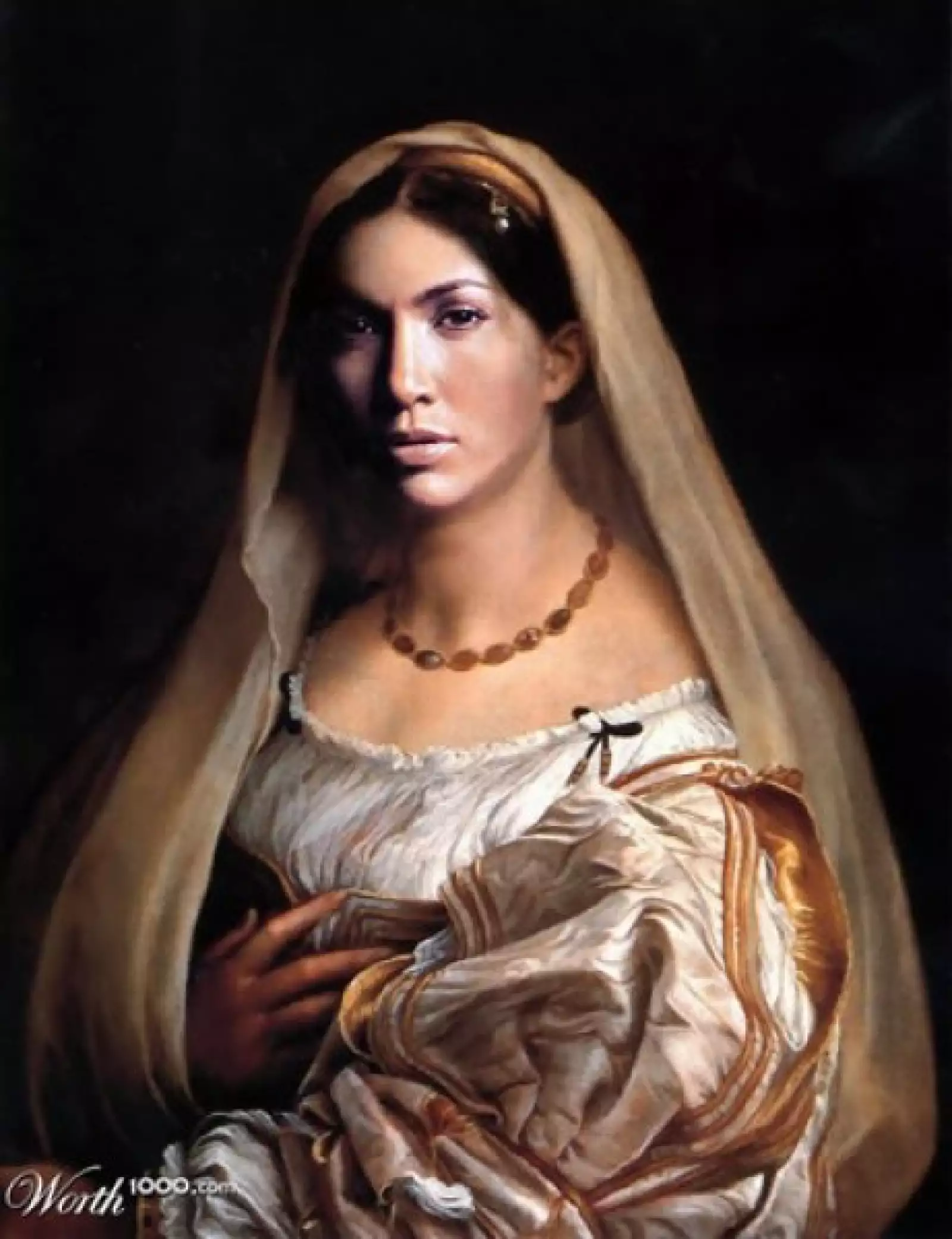 Jennifer López es la Donna Velata (1514) de Rafael.