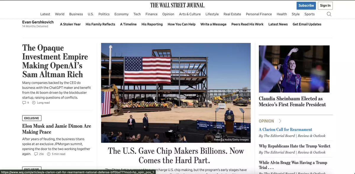 Wall Street Journal Sheinbaum