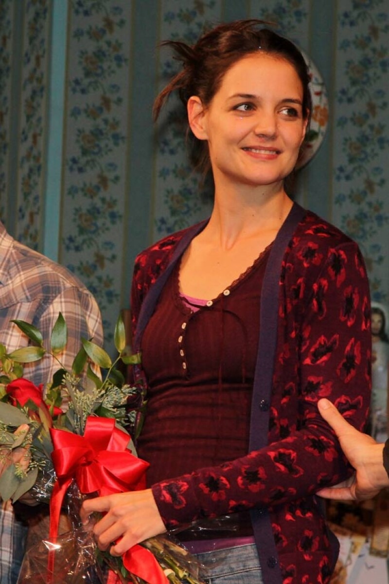 Katie recibió flores.