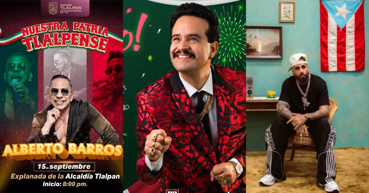 ¿Qué artistas estarán en las alcaldías el 15 de septiembre 2025 por el Grito de Independencia? 