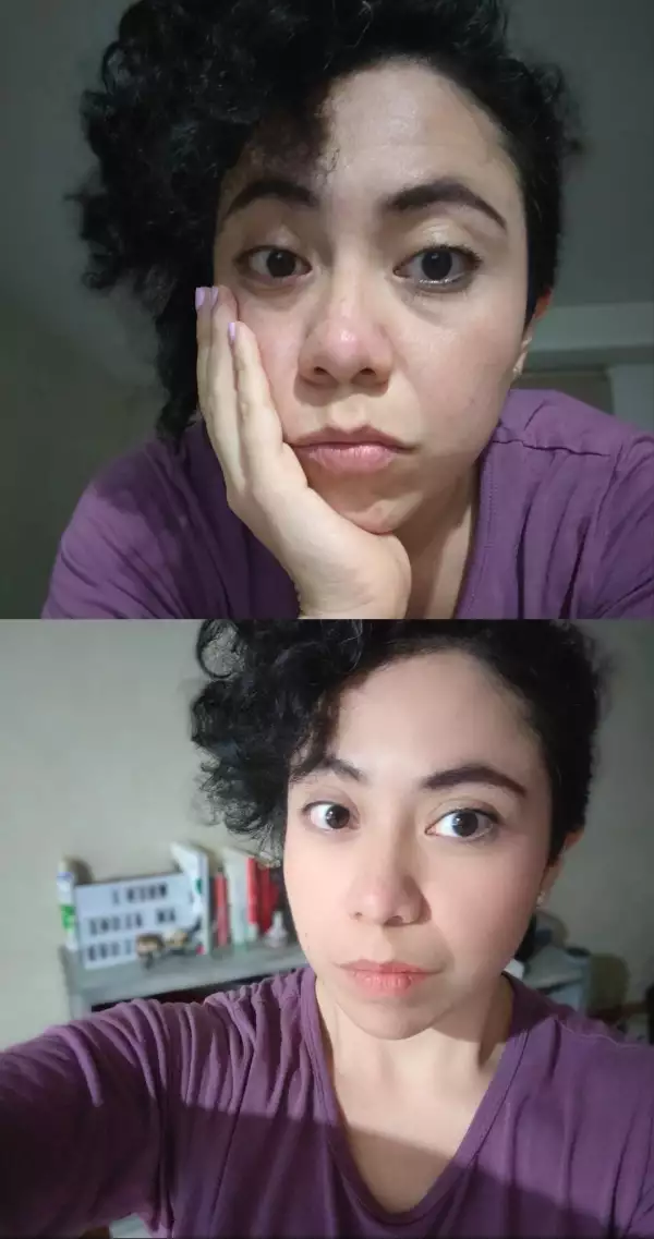 Con y sin filtro.