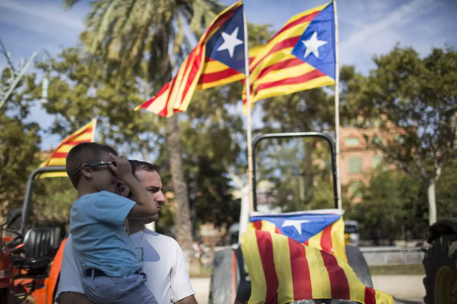 Situation outside Parliament of Catalonia in Barcelona