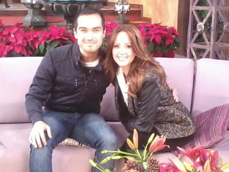 Poncho Herrera y Andrea Legarreta en el programa Hoy a mediados de diciembre.
