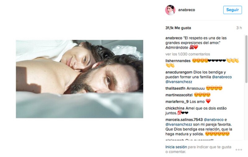 Tanto Ana Brenda como Iván compartieronla misma foto con su propia dedicatoria y edición.