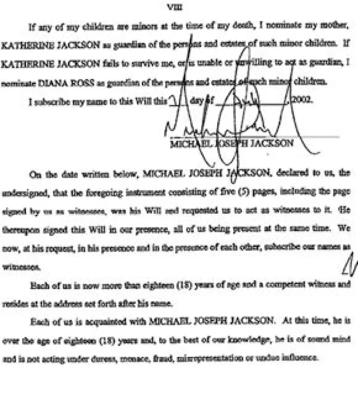 El actor realizó su última voluntad en 2002.