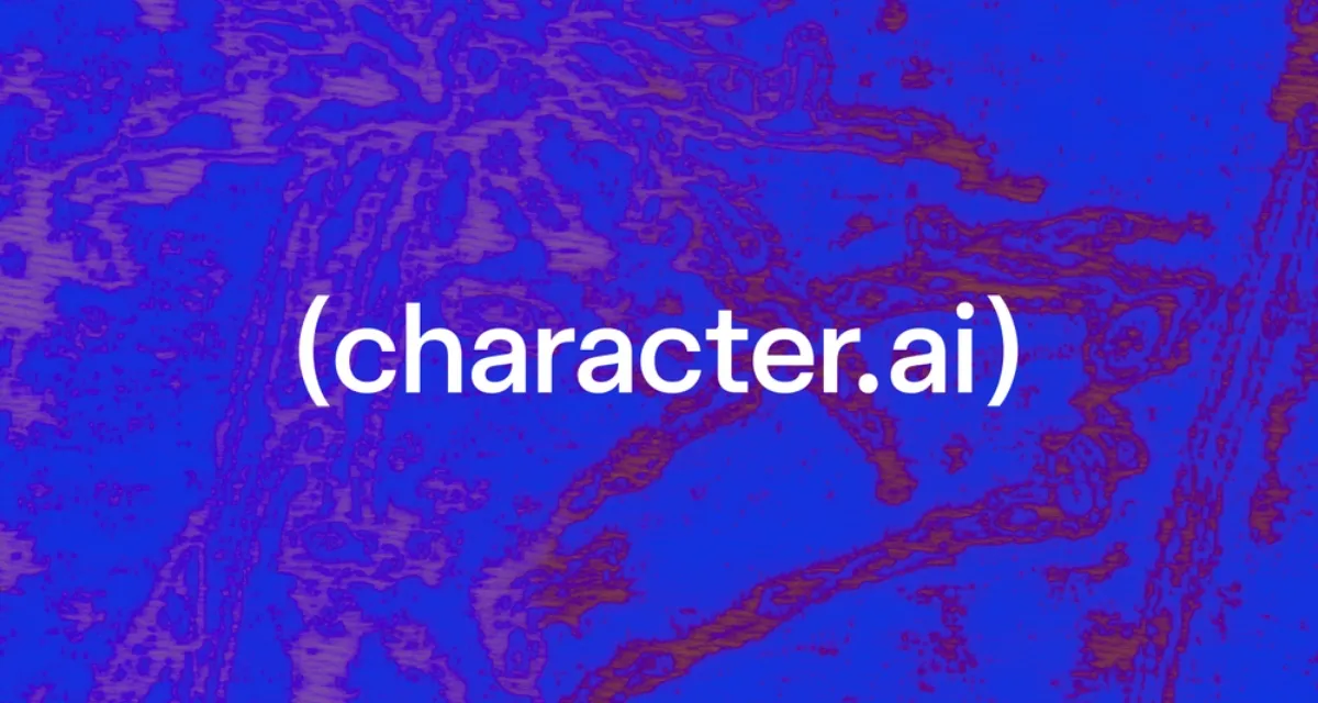 Logo de CharacterAI, la empresa que desarrolla chatbots conversacionales, se declara en bancarrota.