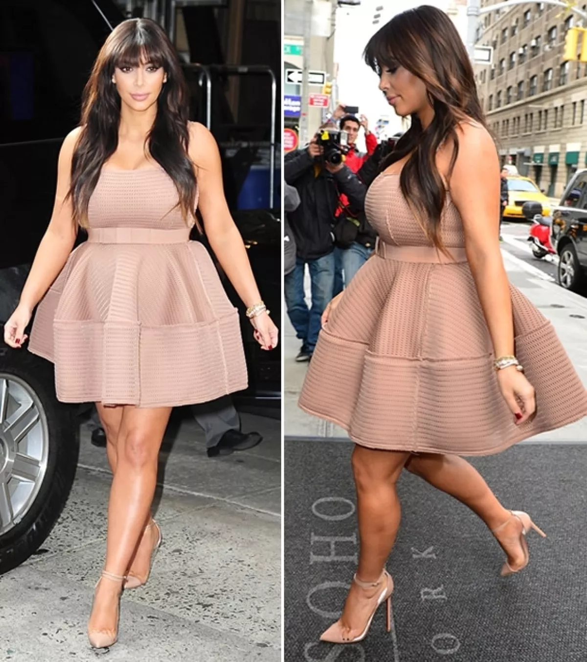 Kardashian también declaró recientemente que estaba feliz que ya se le viera `panza de embarazada´.