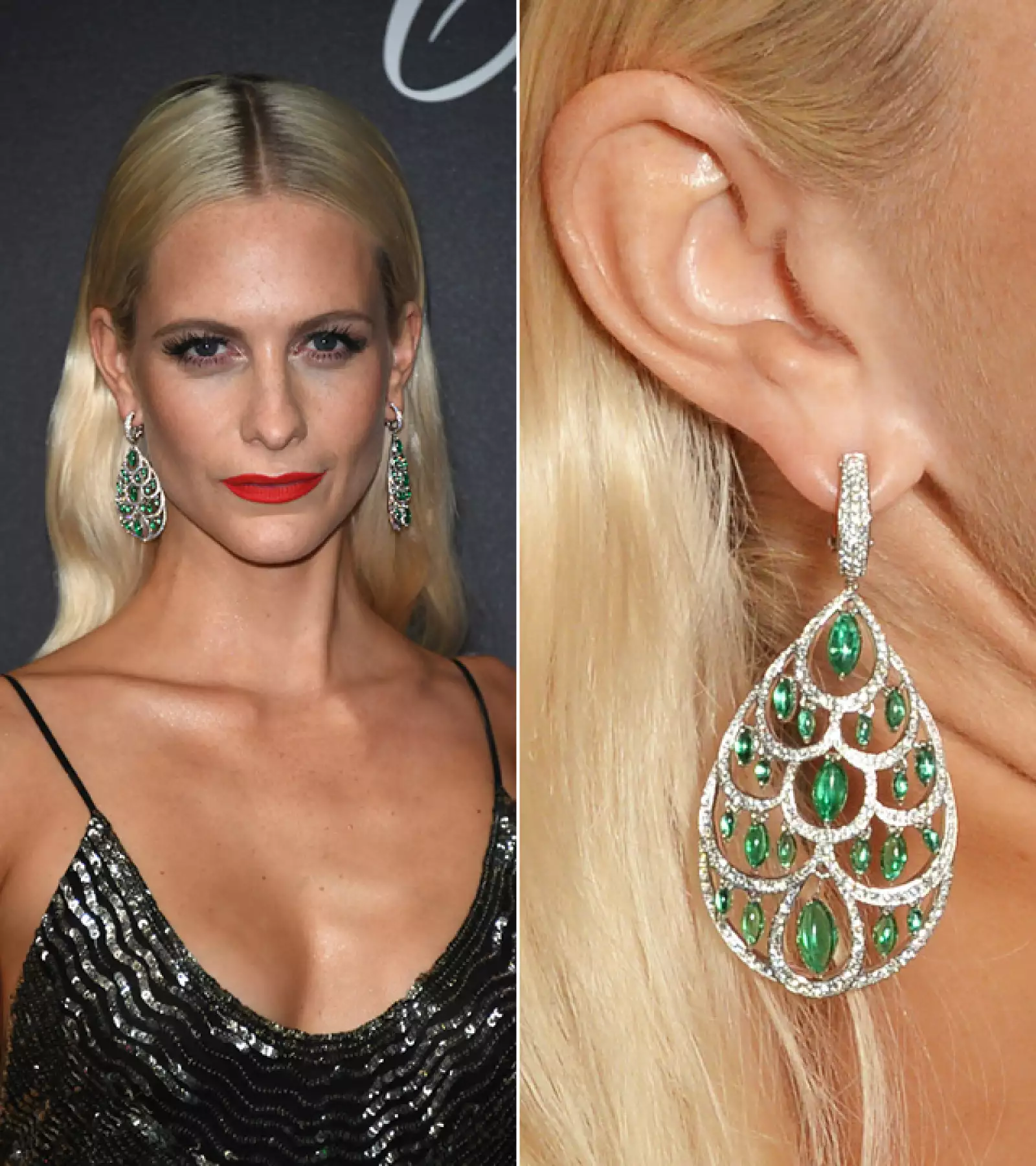 Poppy Delevingne optó por unos aretes de Chopard para la Wild Party de la joyería.