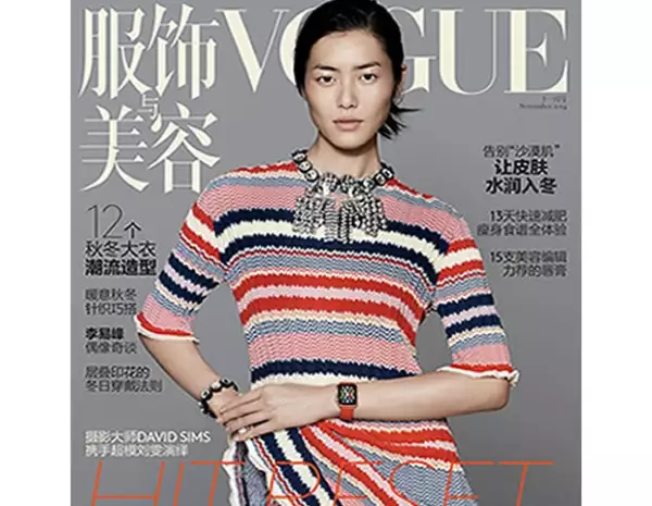 Portada de noviembre 2013 de Vogue China con la top Liu Wen.
