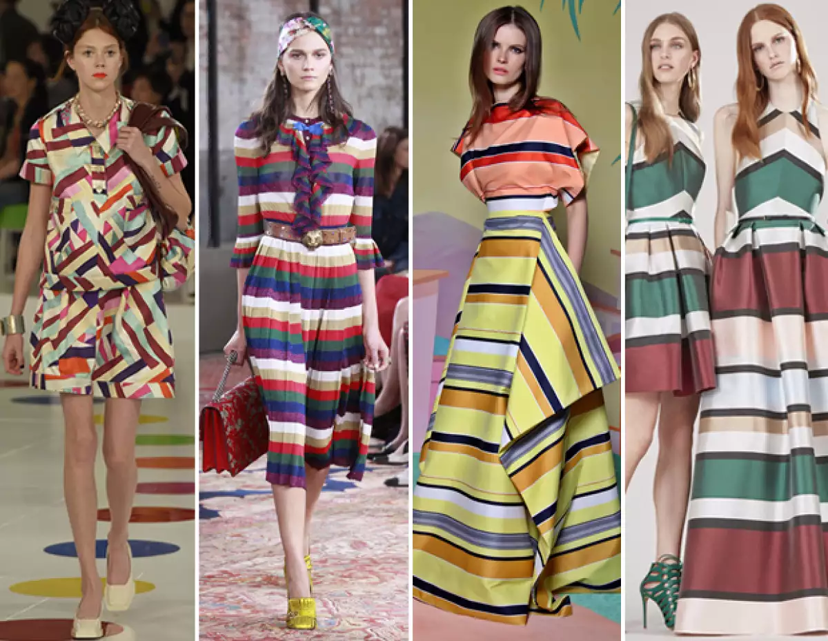 Toda pieza con líneas multicolor serán un must para la temporada Resort 2016.