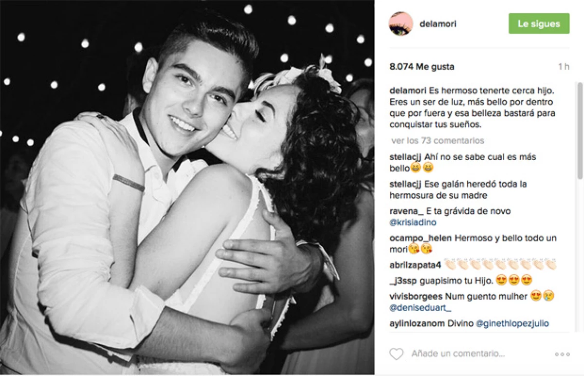 La actriz finalmente habló sobre su hijo tras la noticia de que sería padre, y dejó ver en una publicación que lo apoya en esta etapa de su vida.