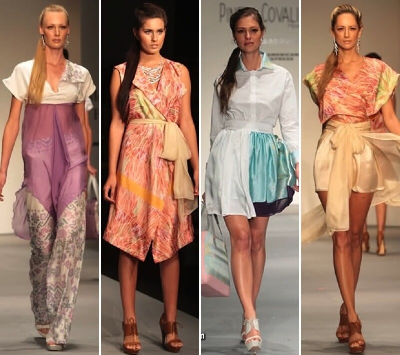 Pineda Covalín se mantuvo fiel a su estilo, y mostró diseños vaporosos en colores claros, perfectos para la playa.