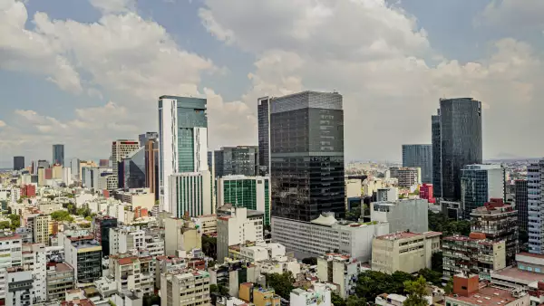 Aerial view of Mexico City