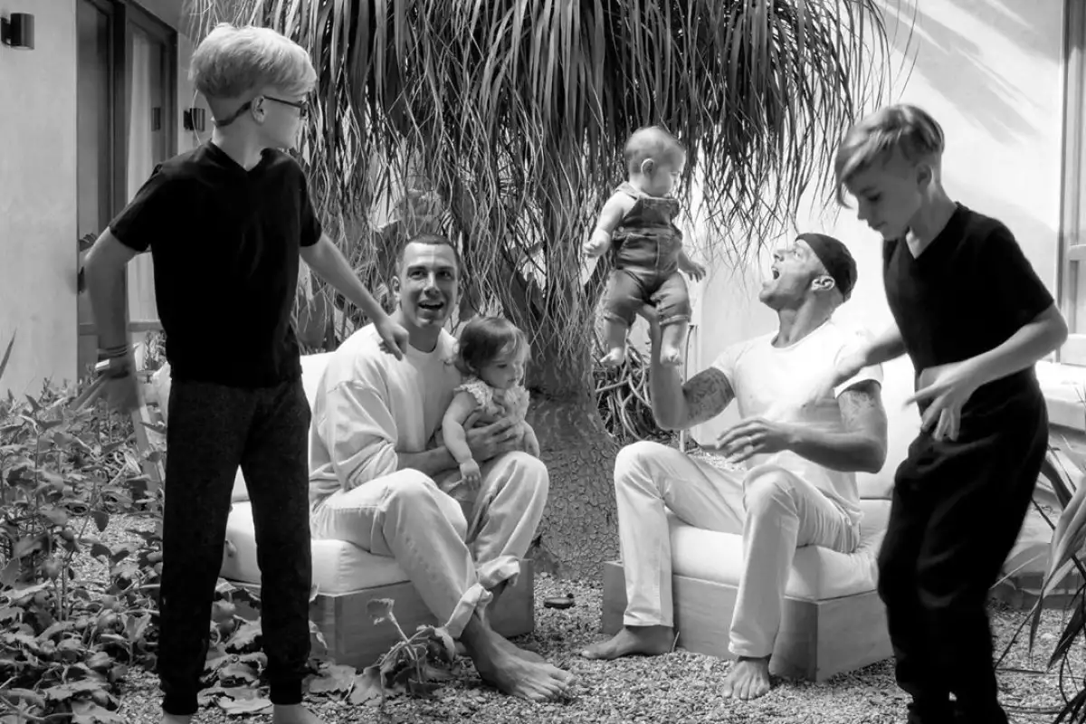 Ricky Martin, esposo, Jwan Yosef, y a sus cuatro hijos Valentino y Matteo, Lucía y Renn.