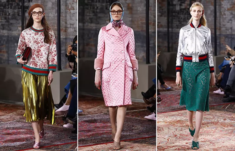 La firma italiana presentó esta mañana su colección de Crucero 2016 bajo el mando de Alessandro Michele. Estas fueron las tendencias más marcadas de la temporada.