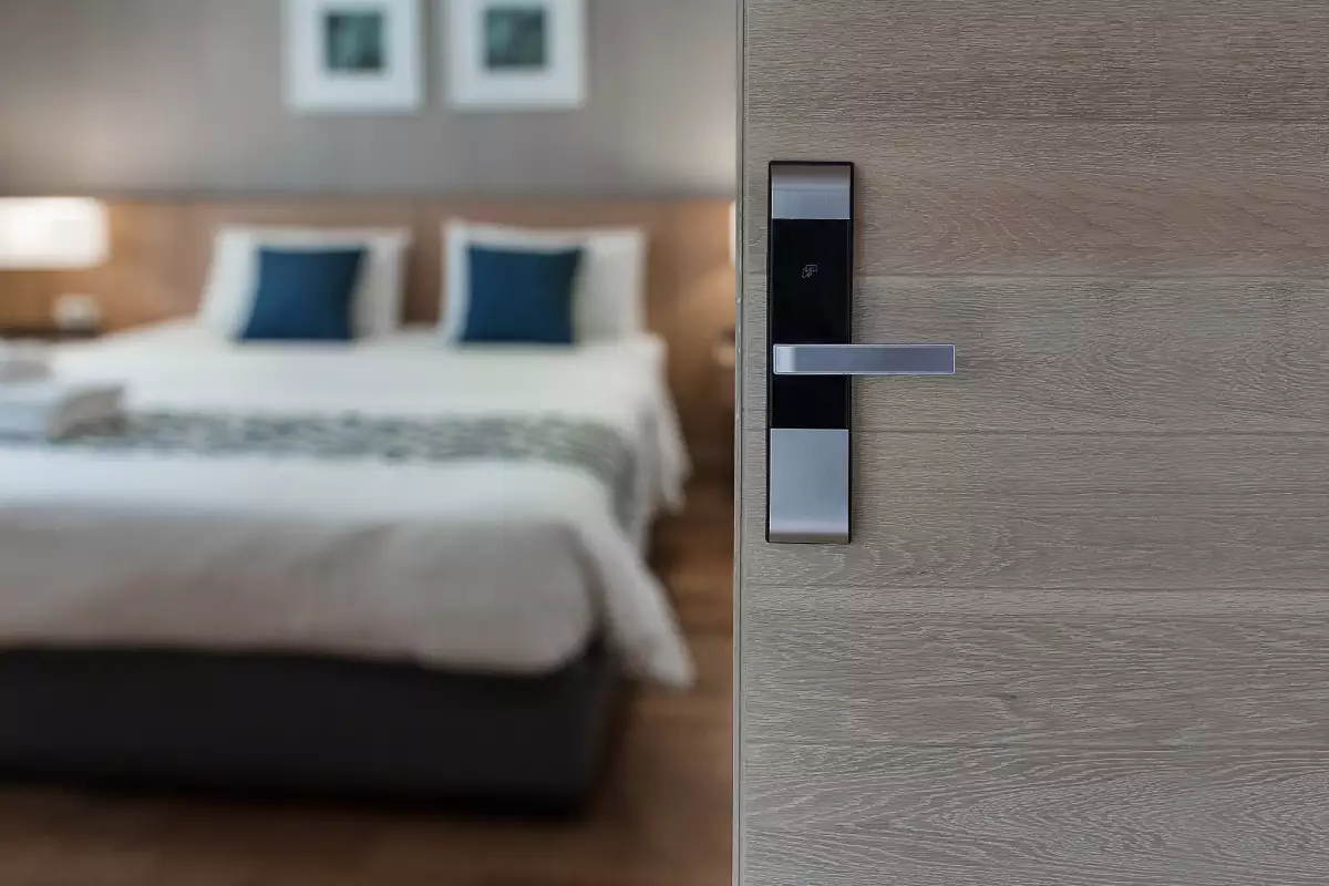 Hotel room , Condominium or apartment doorway