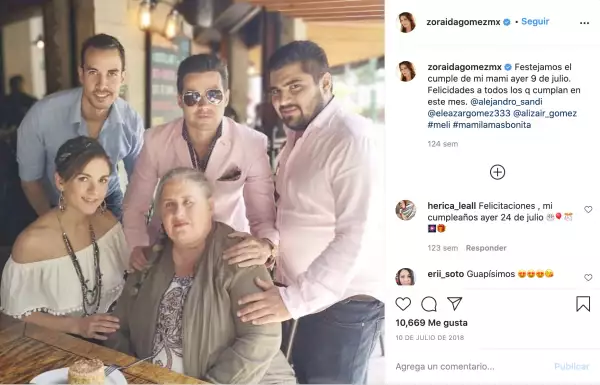 Eleazar Gómez y su familia