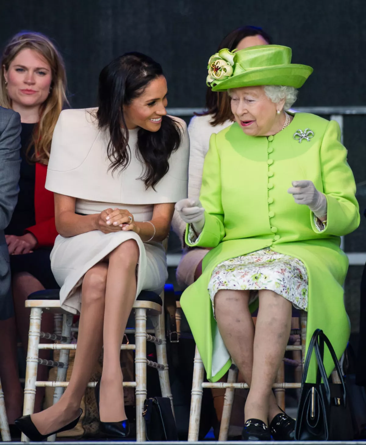 Meghan Markle y la reina Isabel 