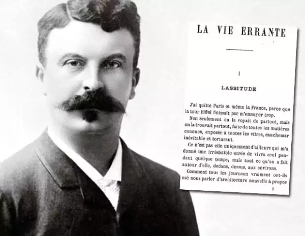 El escritor Guy de Maupassant era uno de los que se oponía a la construcción de la Torre Eiffel.