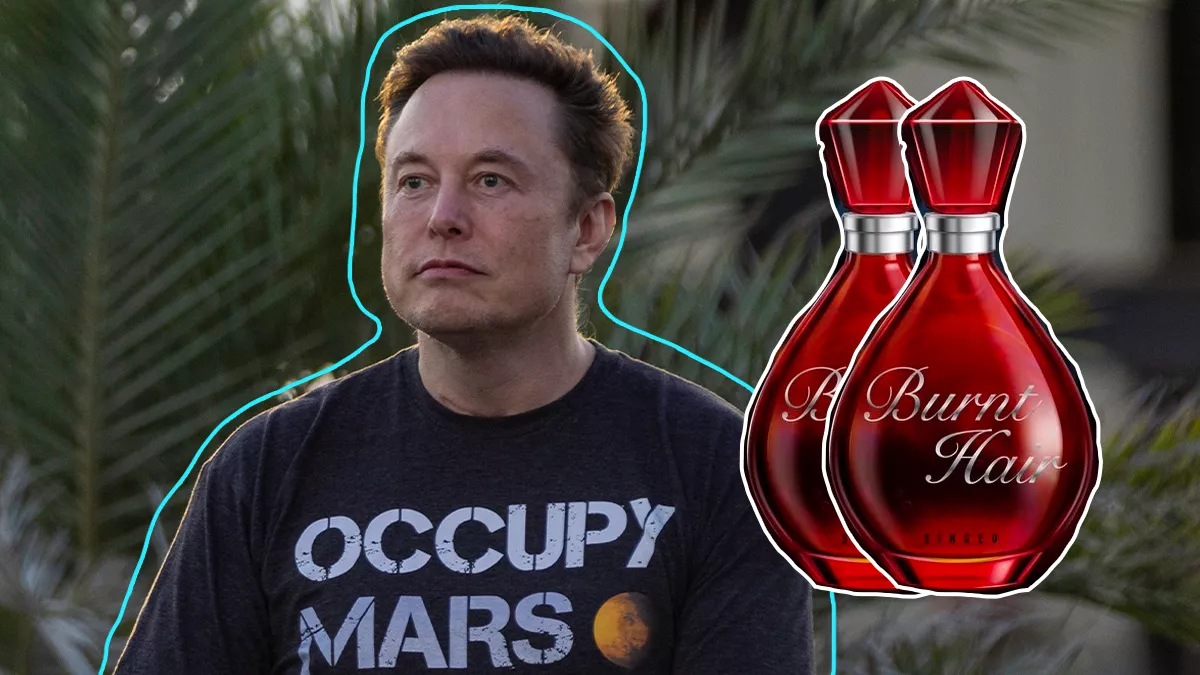 elon musk perfume pelo quemado burn hair comprar twitter