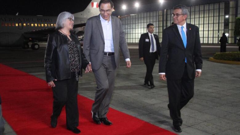 La llega del presidente de Perú