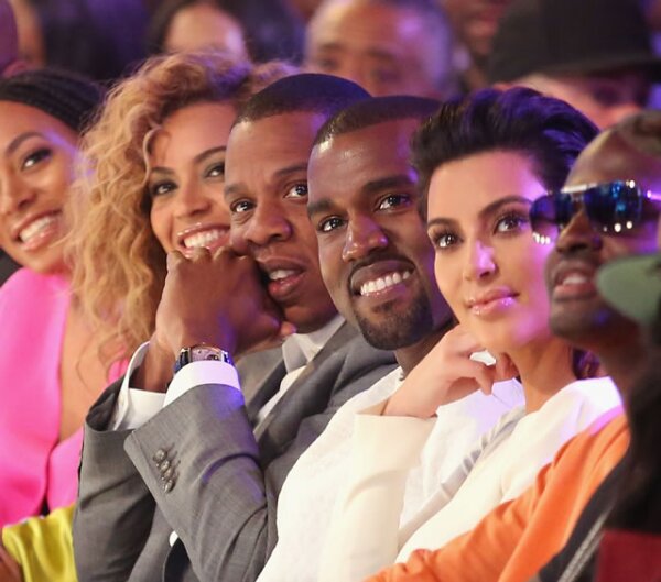 Beyonce, Jay Z, Kanye y Kim.