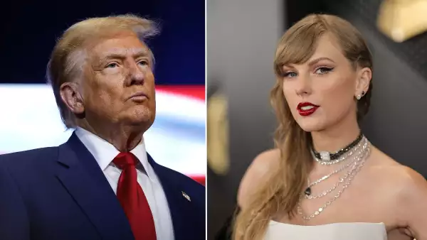 Imagen armada con fotos de Donald Trump y Taylor Swift