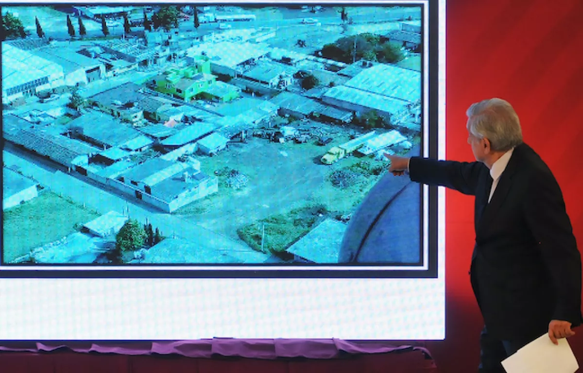 Andrés Manuel López Obrador en su conferencia de prensa matutina.