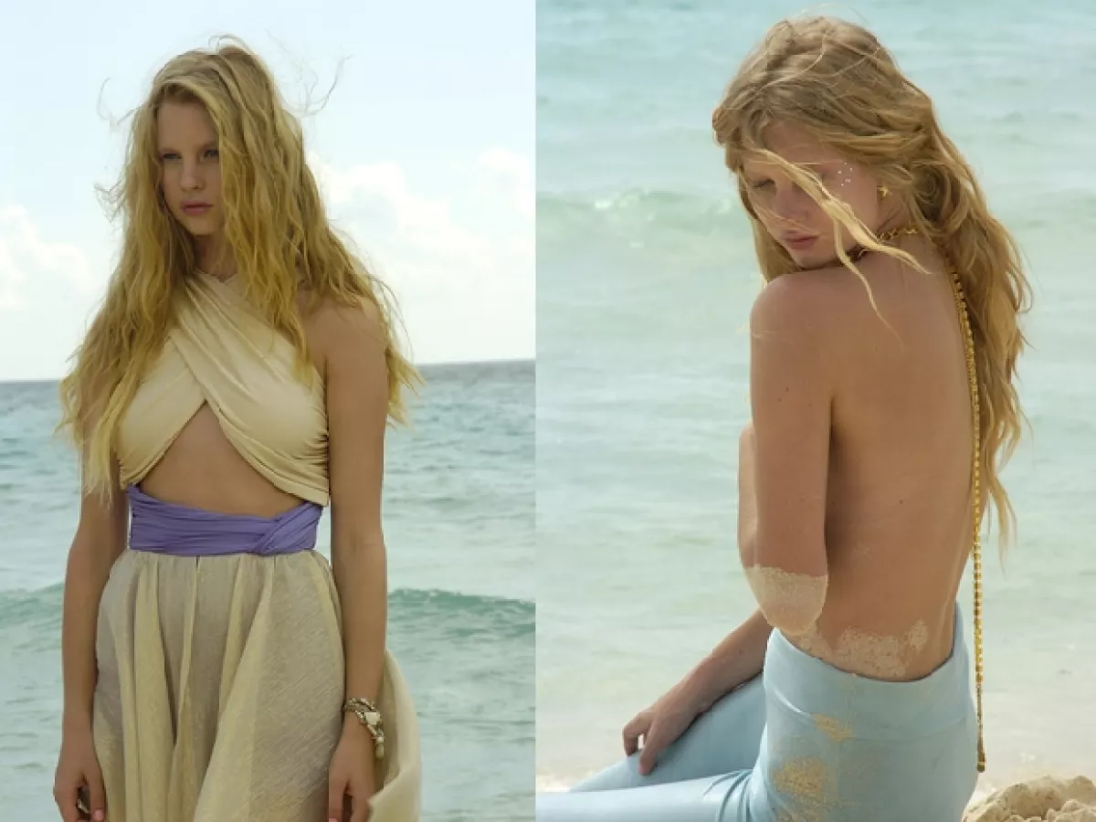 Eva Kass, de Estonia lució espectacular en las playas del Caribe mexicano