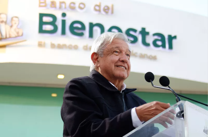 Andrés Manuel López Obrador encabezó la inauguración del Banco del Bienestar Sucursal Calpulalpan, Tlaxcala.