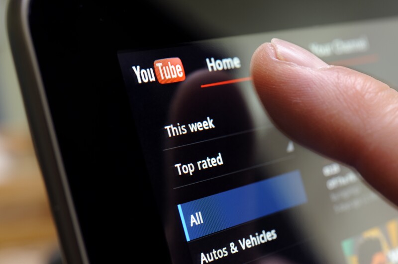 You Tube Web Site on Tablet PC
